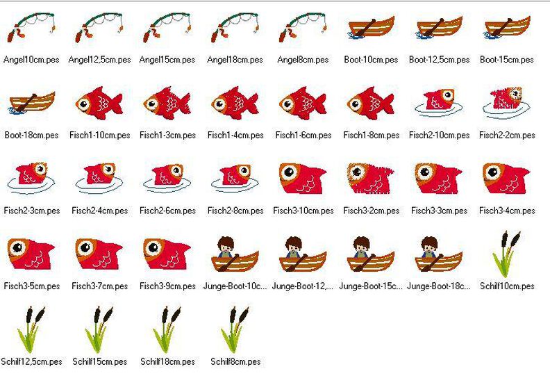 Stickdatei - Angler Boot Fische Angel image number 7