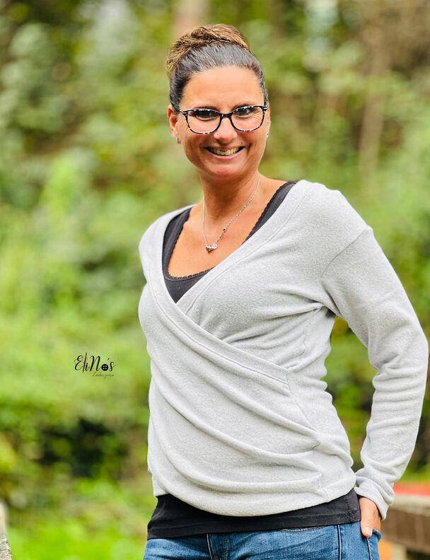 Wickelpullover Damen – eBook Schnittmuster 32-58 – Montreal image number 7