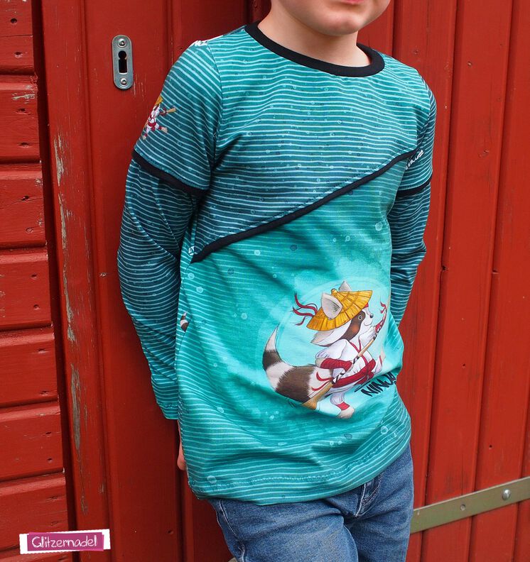 *Kids Basicshirt* Shirt mit vielen Teilungen, runder Saum image number 9
