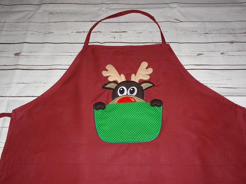 3-D Rentier Elch aus der Tasche Weihnachten ITH Stickdatei image number 9