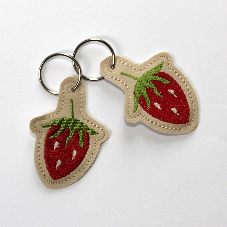 ITH Stickdatei Schlüsselanhänger Erdbeeren image number 6