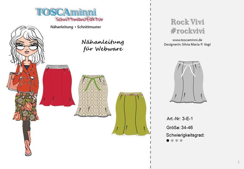 Bahnenrock Vivi Gr. 34-46  Schnittmuster image number 8