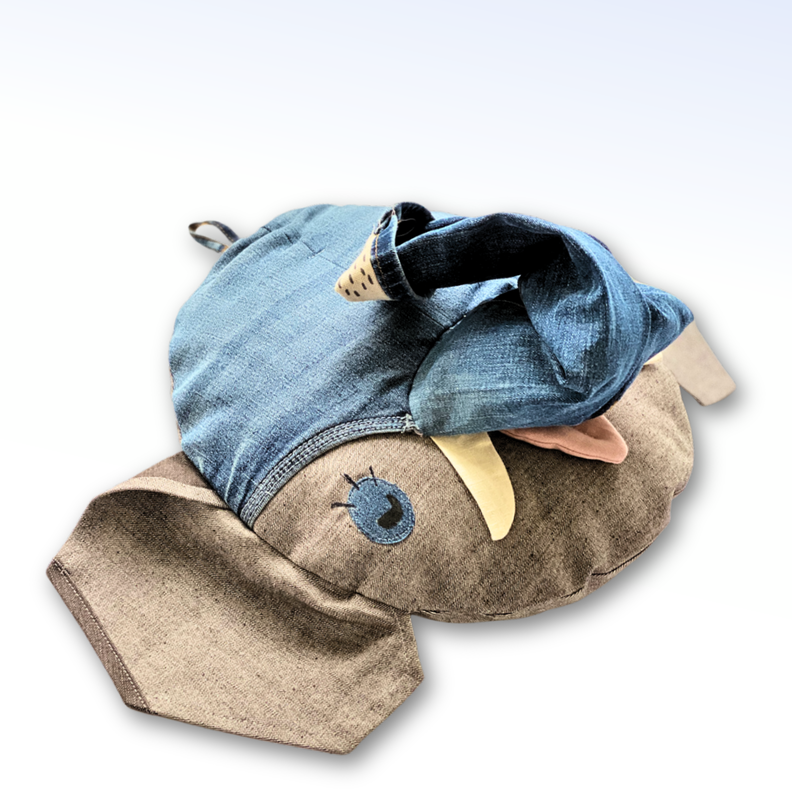Kuschelkissen Elefant, Jeans Upcycling + Reststoffe image number 4