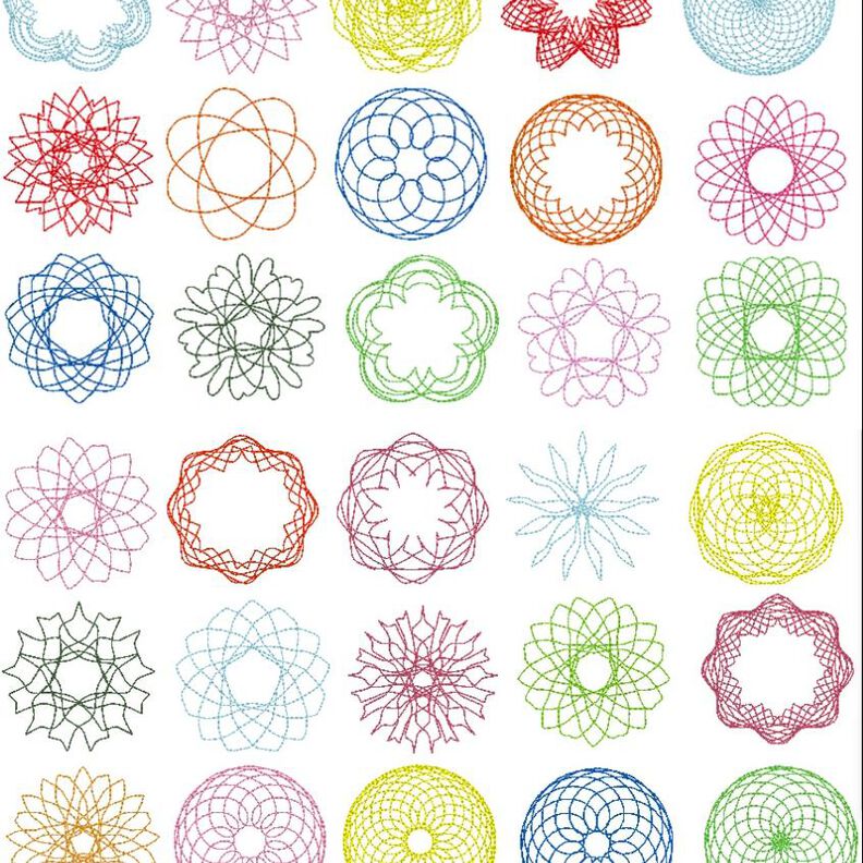 Stickdatei 49 XXL Zirkel Mandala Blumen 16 - 20cm Teil 1 image number 1