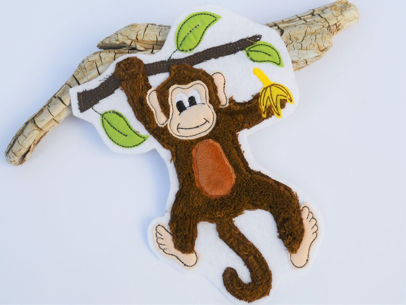  Stickdatei Affe mit Banane doodle 3 Größen image number 10