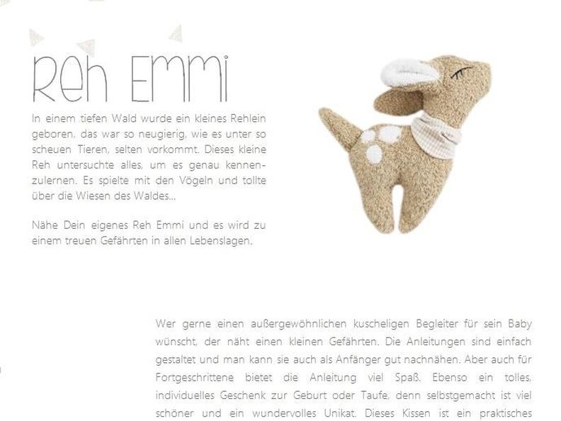 E-Book Reh Emmi - Nähanleitung und Schnittmuster image number 2