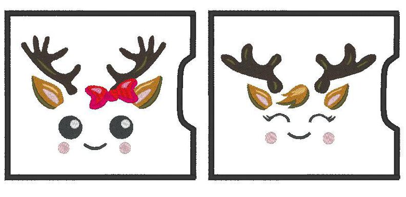 Schokoladen Verpackung Hülle Rentier Gesicht Weihnachten ITH image number 5