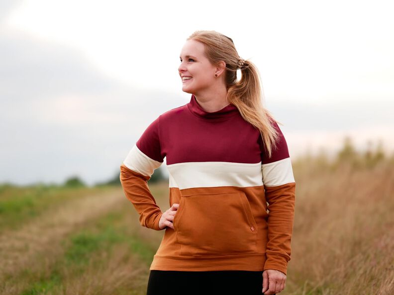 Colorblocking Hoodie ENINGEN Gr. 34-56 Ebook Schnittmuster image number 11