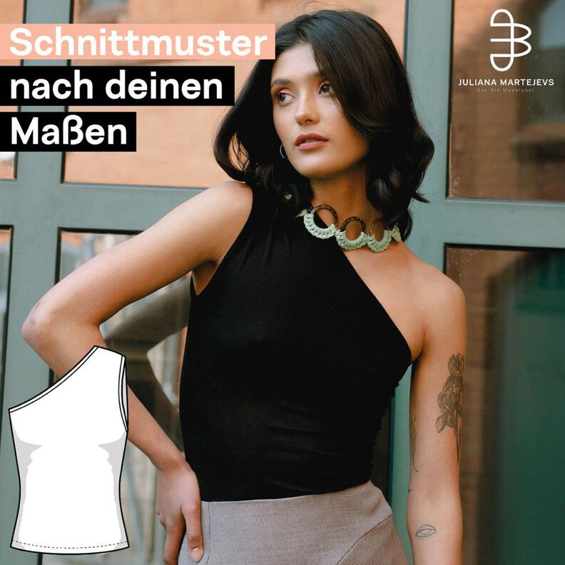 Schnittmuster nach Maß für ein asymmetrisches Top image number 1