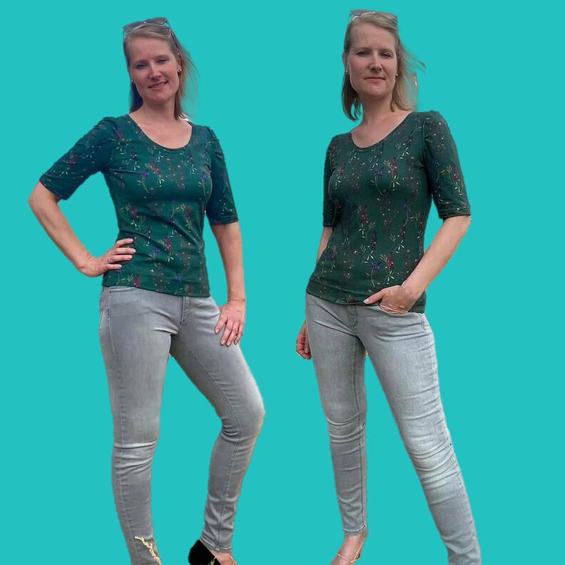 Puffärmel Shirt Kurz- & Langarm Damen TRENDI ♥ Gr. 34-56 image number 7