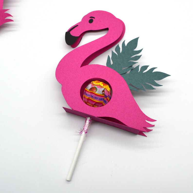 Plotterdatei Flamingo zum Befüllen für Schokokugel Lolli image number 2