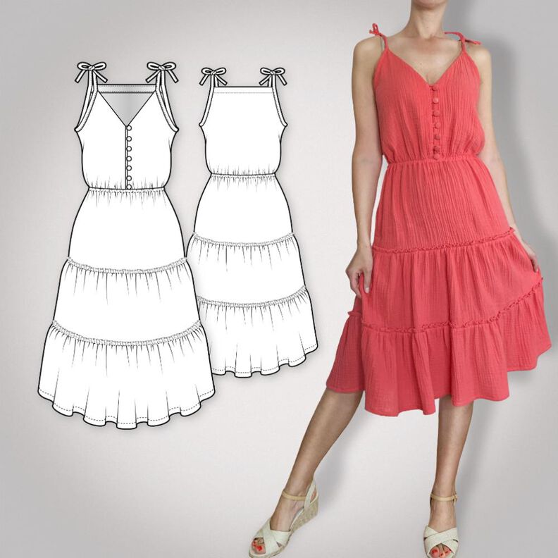 Stufenkleid Alicia | Größen 34-44 | mit Nähanleitung image number 1