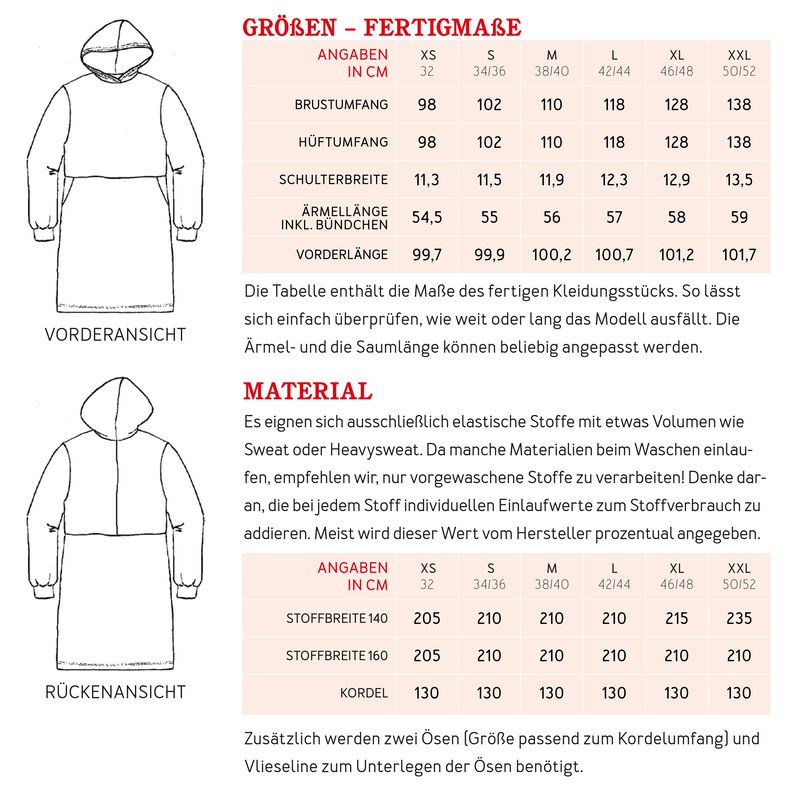 FRAU SADIE - Hoodiekleid XS-XXL image number 11