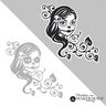 Plotterdatei La Catrina Totenkopf Lady Mexiko Horror Gothic thumbnail number 1