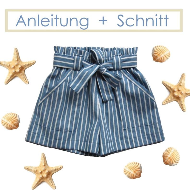 Schnitt + Anleitung Paperbag-Shorts Gr.74-140 image number 1