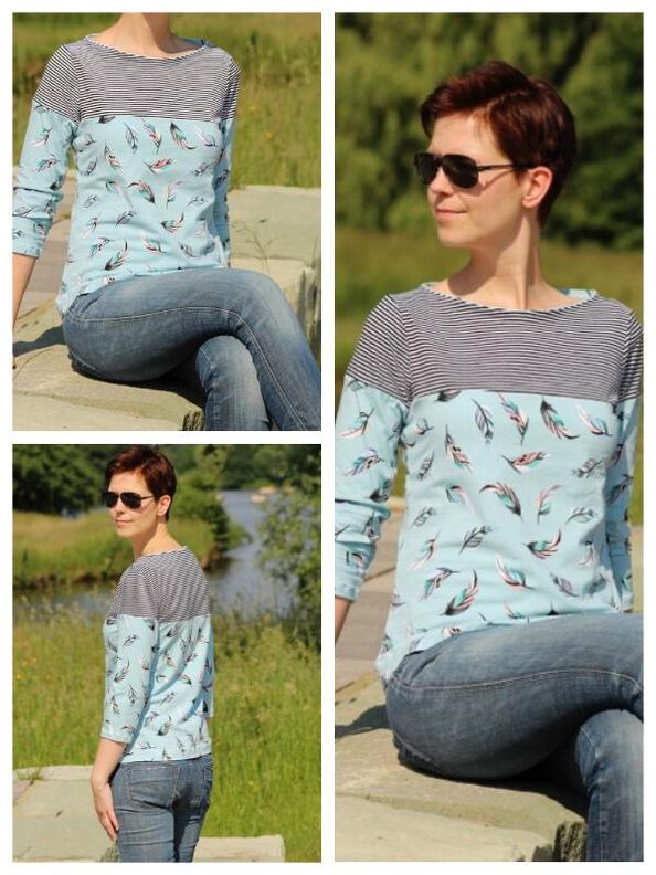 Shirt "SUE", Schnittmuster Gr. 158 - Damengr 46  2 Varianten image number 2