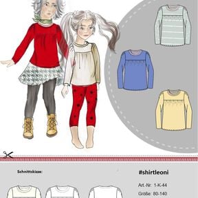 Schnittmuster Kinder Shirt Leoni "minni" Gr. 80-140 Schnittmuster Kinder Shirt Leoni "minni" Gr. 80-140