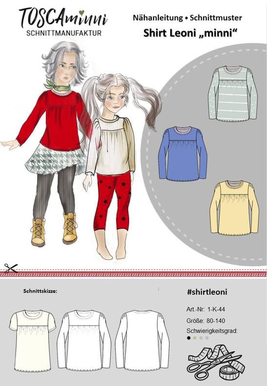 Schnittmuster Kinder Shirt Leoni "minni" Gr. 80-140 image number 2