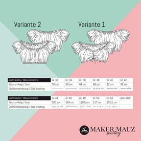 Dirndlbluse Susal - Schnittmuster