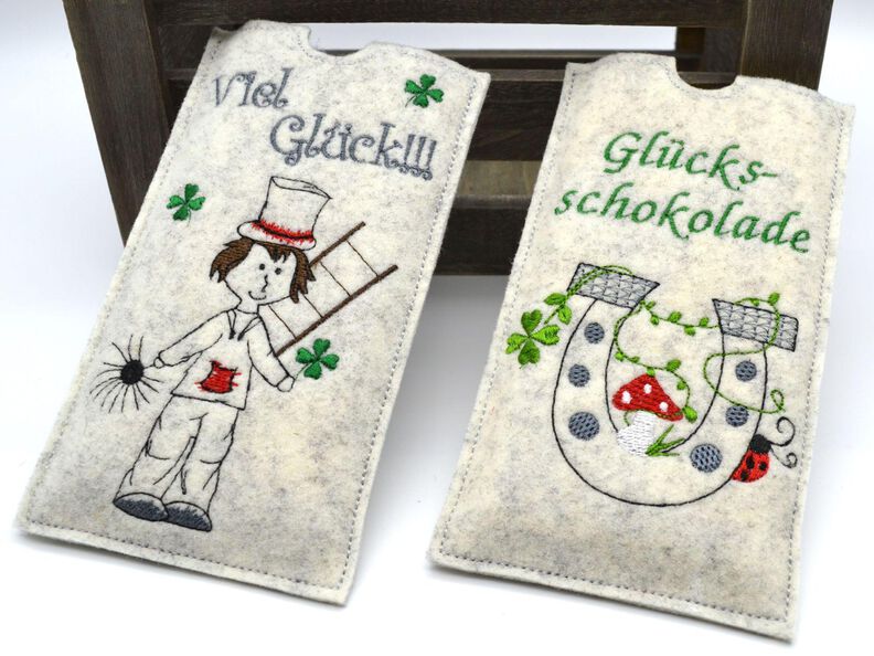 Stickdatei Glück Schokohülle Glücksbringer SET ITH image number 2