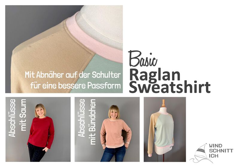 Basic Raglan Sweatshirt |  Bündchen oder Saum image number 5
