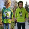Kinder Hoodie Sweater Raglan Ärmel TIBU ♥ Gr. 92-164 thumbnail number 5