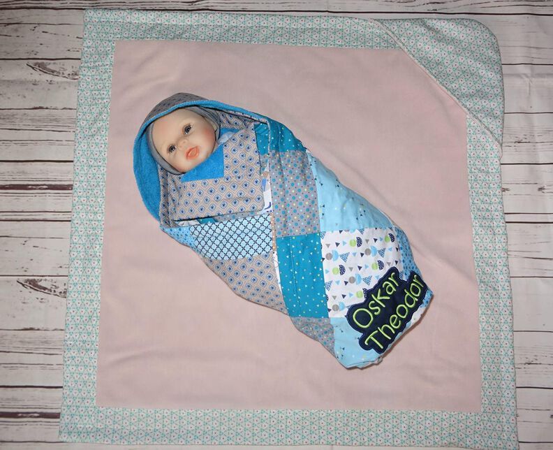 Baby Kapuzendecke nähen E-Book Decke für Babys image number 8