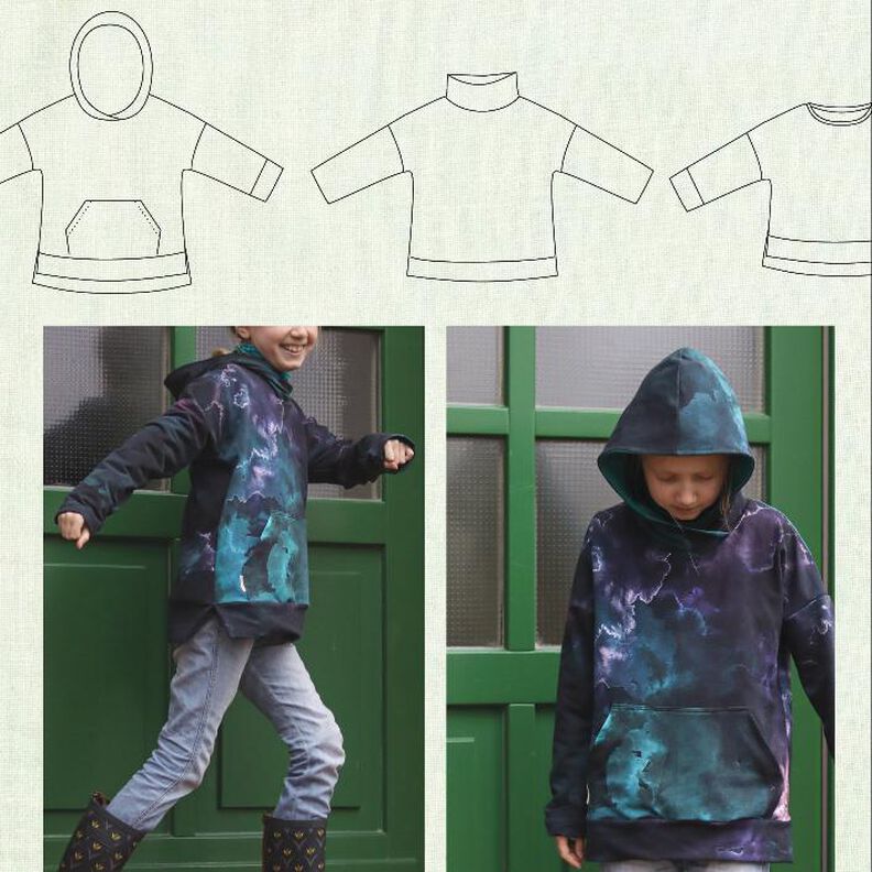 Macadamia Oversize Sweater + Hoodie für Kinder Gr. 74 - 164 image number 1