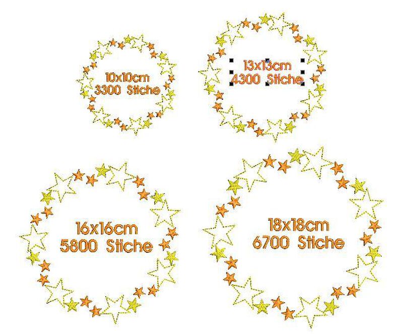 Stickdatei Sternenkranz 4 Größen image number 2
