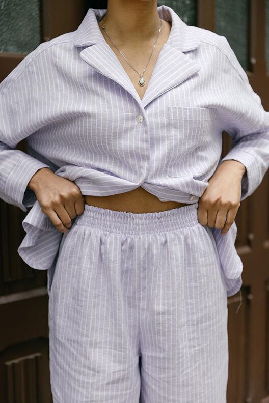 Pyjama Schnittmuster Damen XS-XXXL Hose Bluse image number 4
