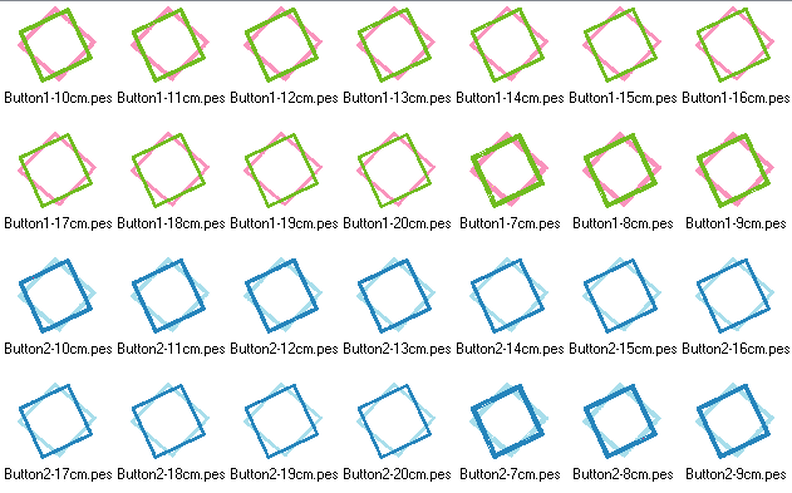 Stickdatei crazy Rechteck Button Rahmen  in 14 Gr. image number 4
