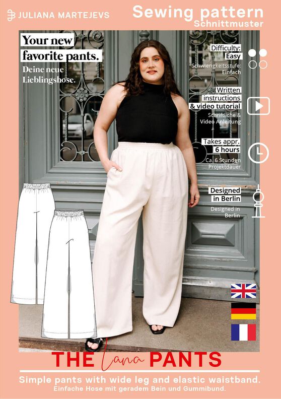 Palazzo Hose Schnittmuster Damen XS-XXXL image number 5