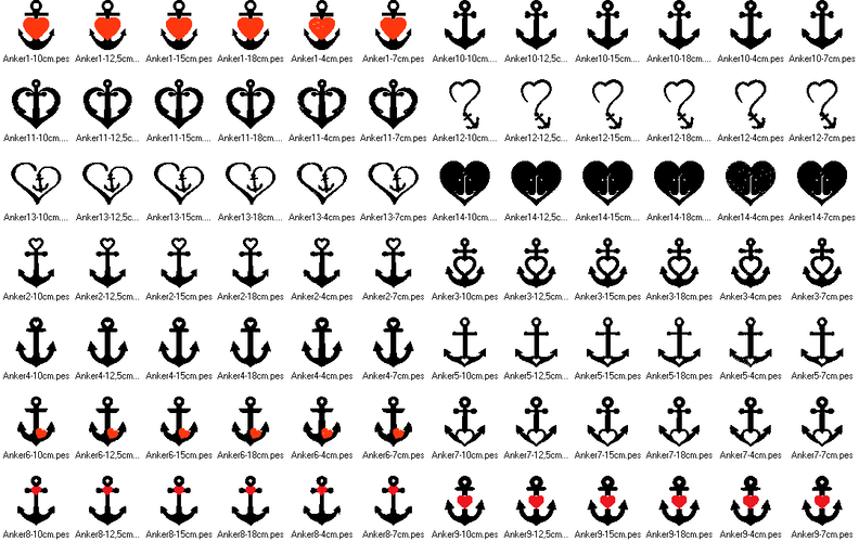Stickdatei Love Anker mit Herz image number 2