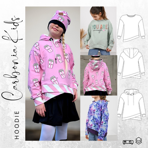 Schnittmuster  Ebook Hoodie CARBONIA  Kids Gr. 74-152