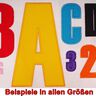 3cm 5cm 7cm Buchstaben schmal + Zahlen Stickdatei Alphabet  thumbnail number 2