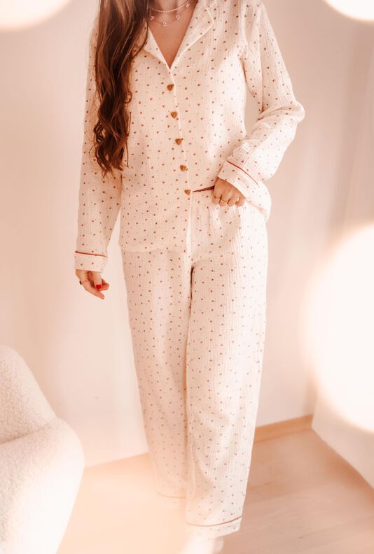 Pyjama Set Damen lange Hose und Bluse | XXS - XXL | Harmony image number 8