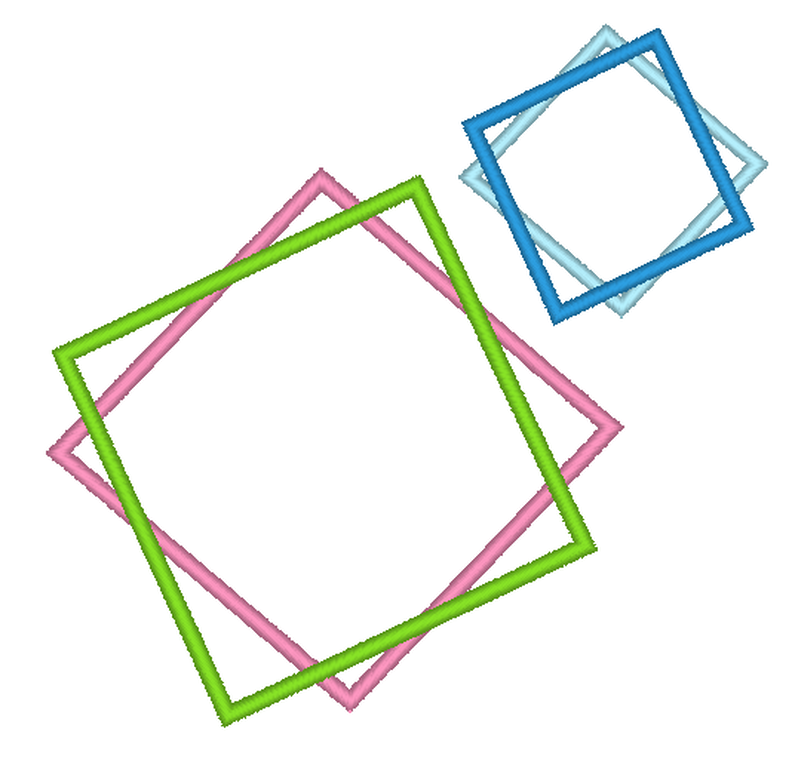 Stickdatei crazy Rechteck Button Rahmen  in 14 Gr. image number 5