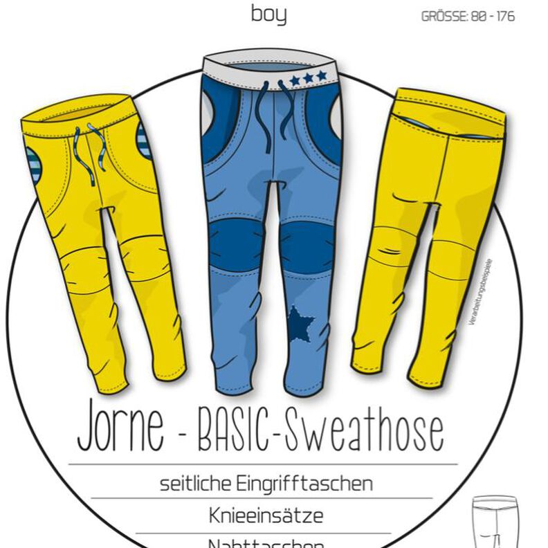 Ebook/Nähanleitung Sweathose JORNE Jungs Gr. 80 - 176 image number 1