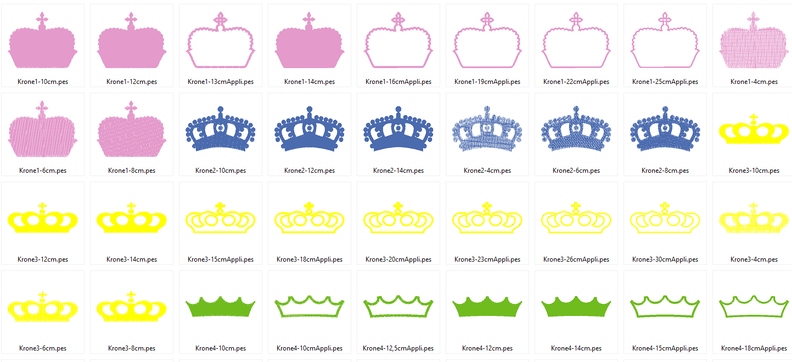 Stickdatei Kronen 2.0 Krone Prinzessin image number 6