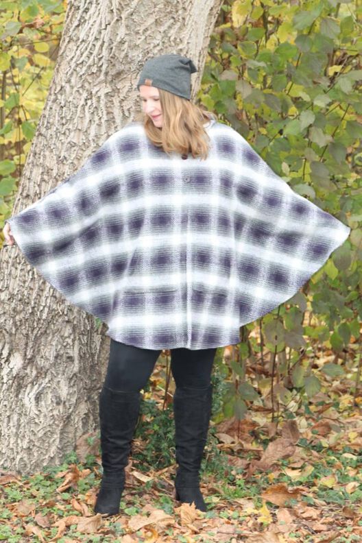 Damen Cape Poncho Hoodie Cardigan LAYAK ♥ Gr. XS-XXXL image number 2