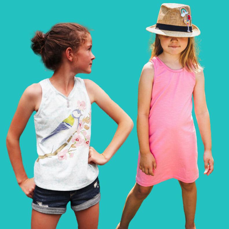 Kinder Träger Top oder Sommer Kleid KETIKA ♥ Gr. 92-164 image number 1