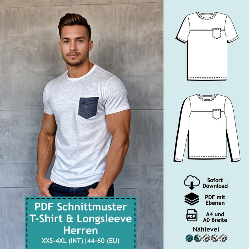 "Familien-Paket" Schnittmuster Set Longsleeve u. T-Shirt image number 5
