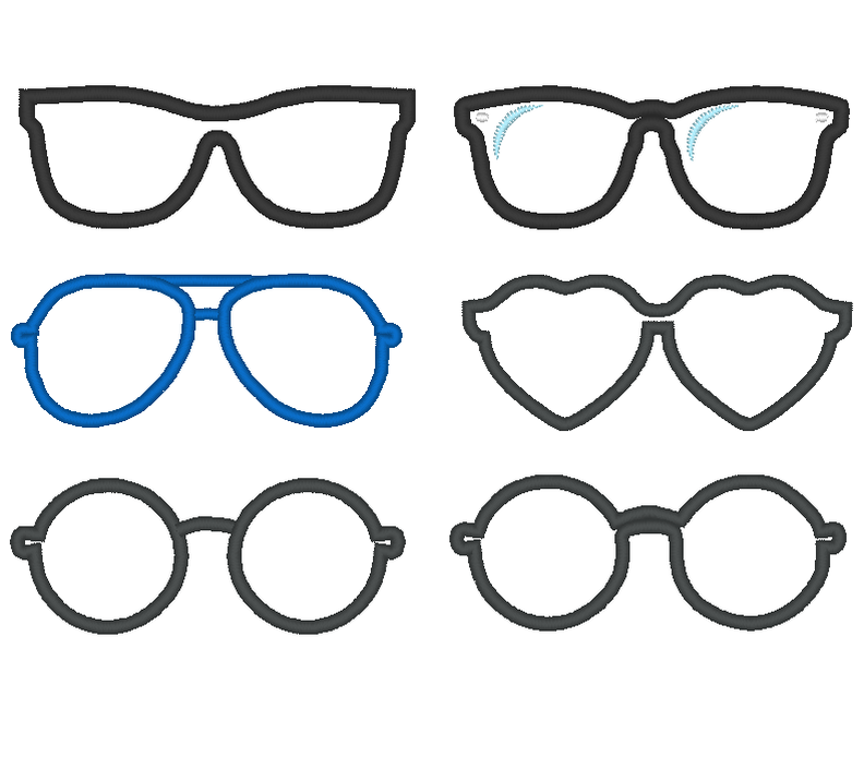 Stickdatei Sonnenbrille Stoffapplikation Kuscheltiere Kissen image number 3