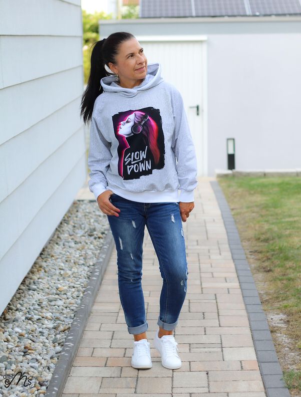 Raglanhoodie GONI Gr. 32-56 Schnittmuster PDF Ebook image number 2