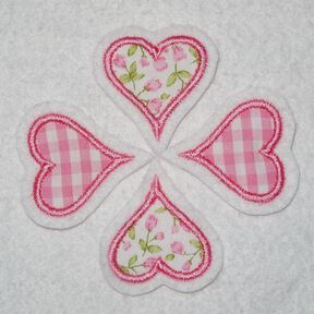 Herz Liebe Stickdatei gefüllt + Appli + doodle Button