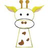 Stickdatei Giraffe doodle 4er SET 10x10cm thumbnail number 4