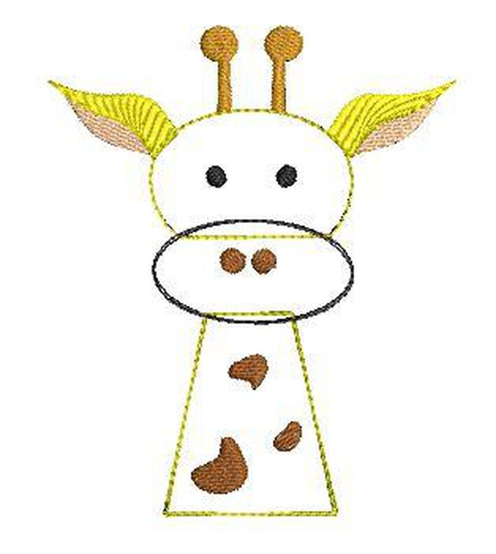 Stickdatei Giraffe doodle 4er SET 10x10cm image number 4