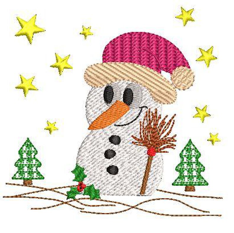 Stickdatei Schneemann Vollstick 10x10cm image number 4