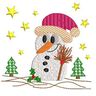 Stickdatei Schneemann Vollstick 10x10cm thumbnail number 4