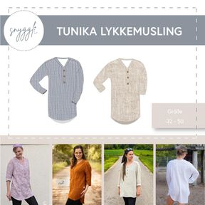 Musselin Tunika Lykkemusling Gr. 32-50, Leinen, A0